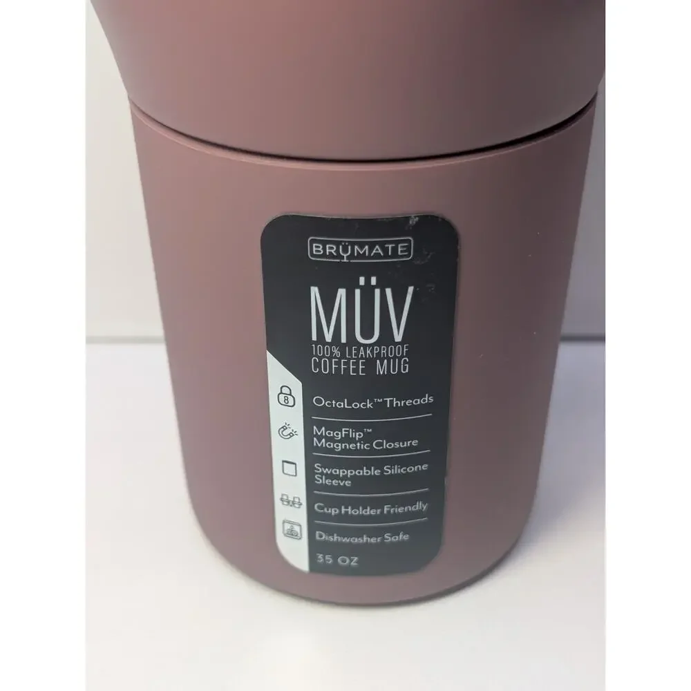 BrüMate Müv 35 oz Leakproof Travel Coffee Mug Rose Taupe New